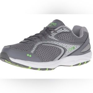 Ryka Womens Dash 2 Walking Athletic  Sneaker Shoes Gray/Sliver/Lime Size 8.5